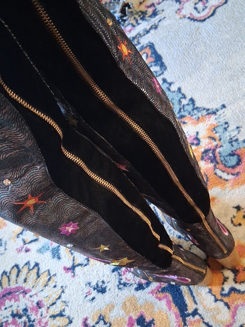 SATINE Galaxy Boots - Black Night Colorway, Size 41, Size 10/9.5, Like New - Picture 10 of 12